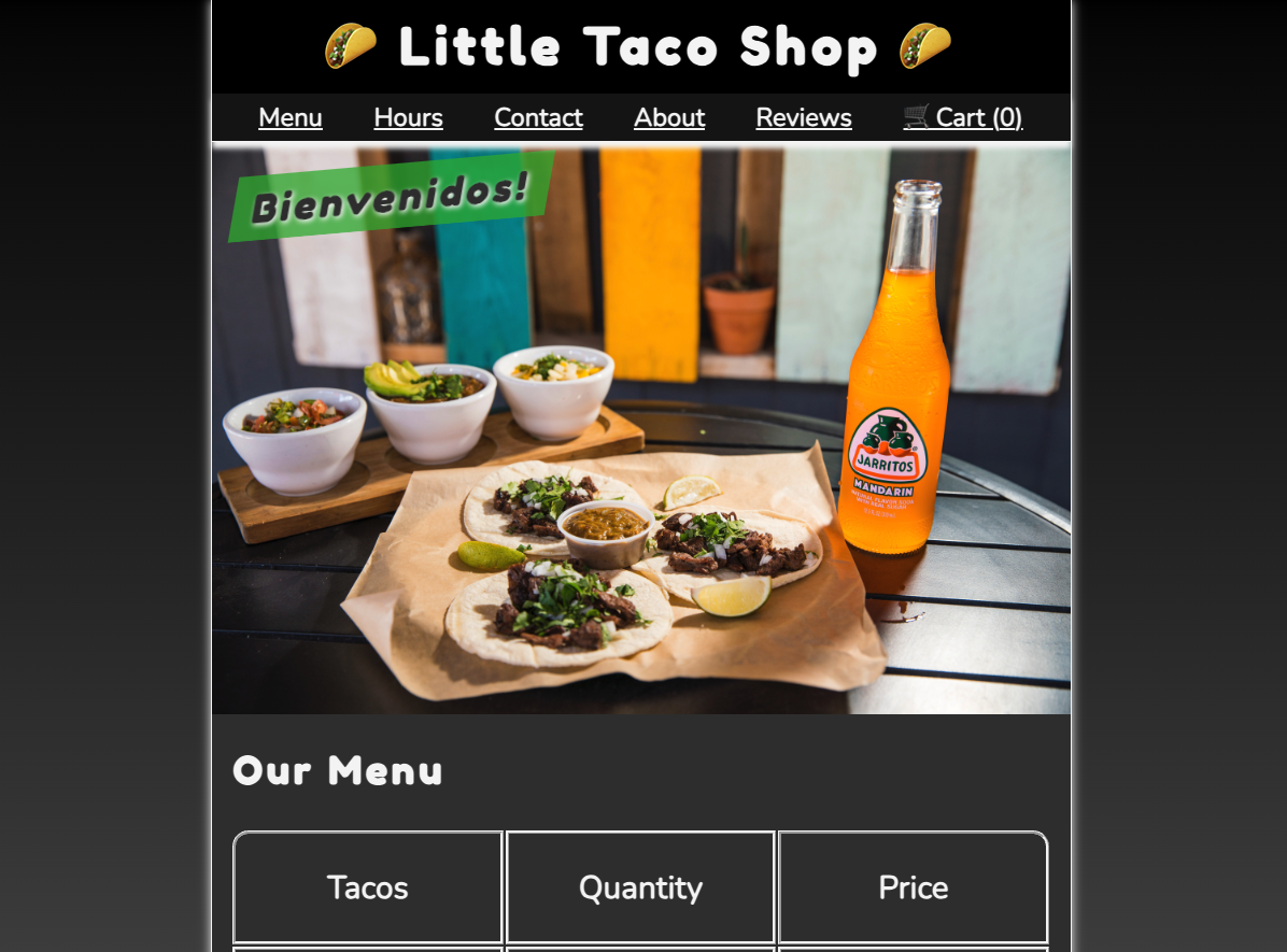 tacos and a bottle of Jarritos carbonated beverage